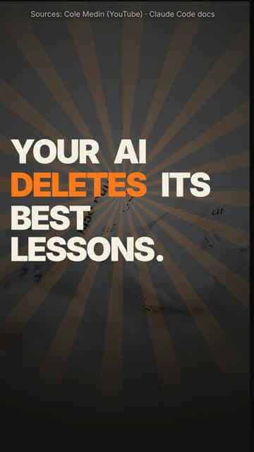 Claude Code deletes your best lessons every 30 days